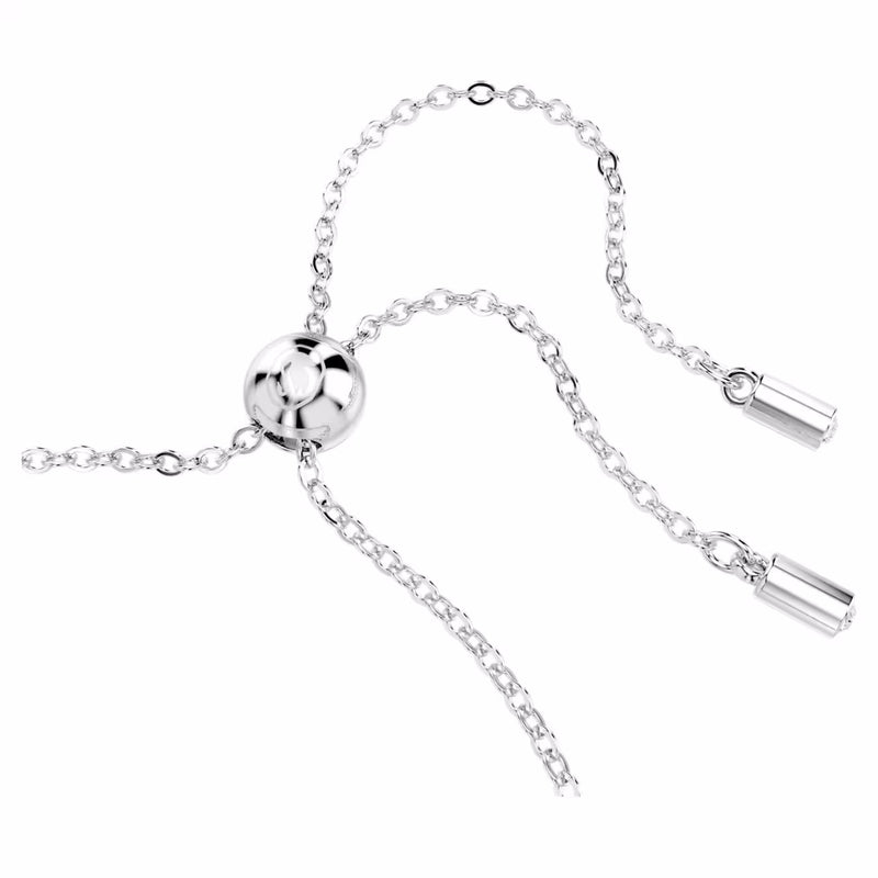 Matrix Tennis bracelet Mixed cuts, Green, Rhodium plated