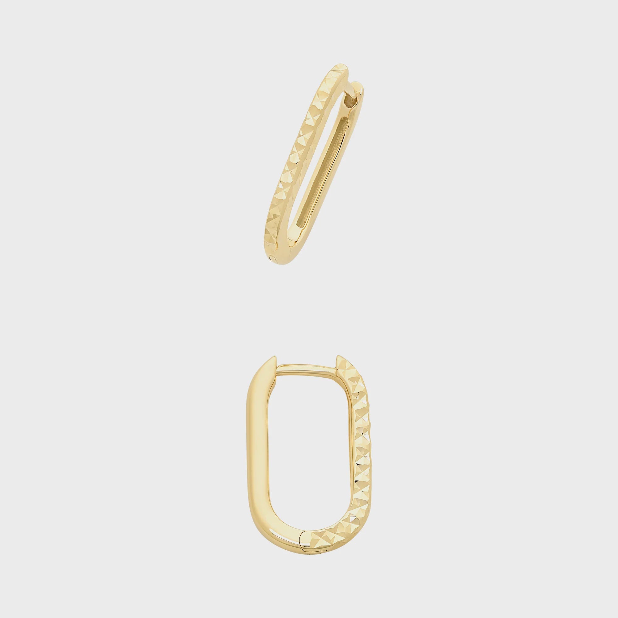 9ct Gold Diamond Cut Huggies M3305