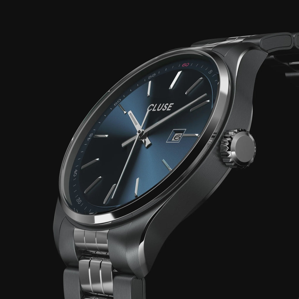 Cluse men's Antheor blue/silver steel link CW20903