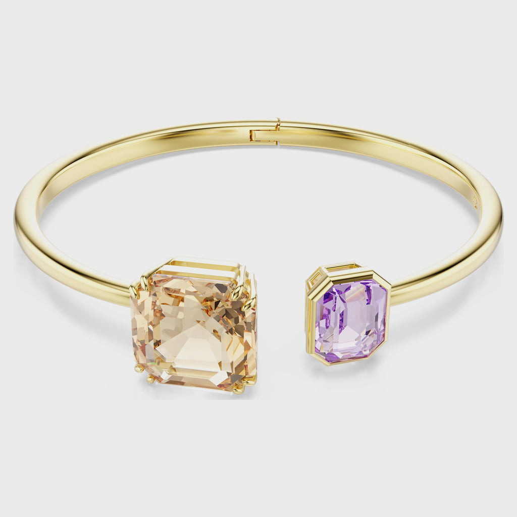 Millenia bangle Octagon cut, Multicoloured, 18k gold finish L 5725754