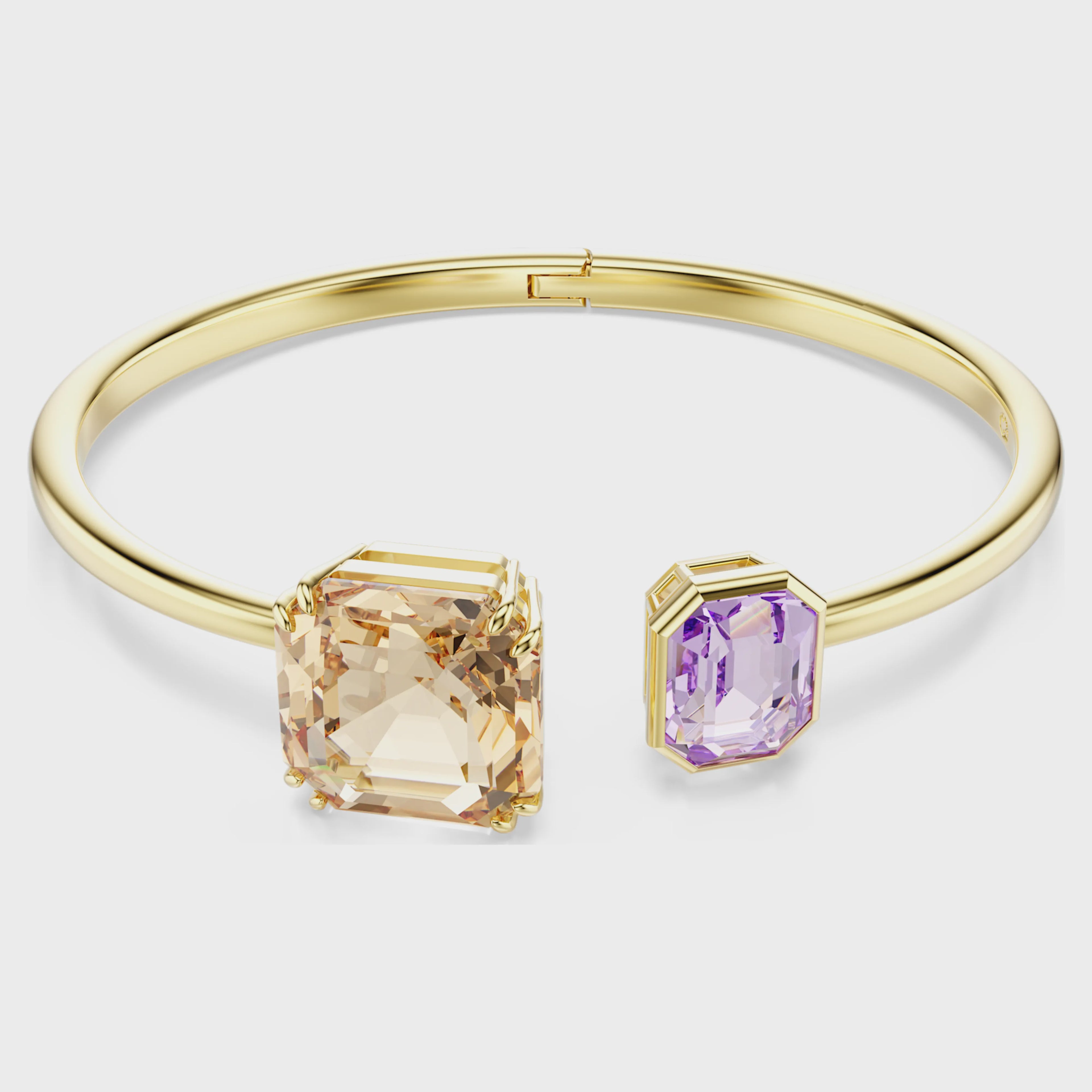 Millenia bangle Octagon cut, Multicoloured, 18k gold finish L 5725754