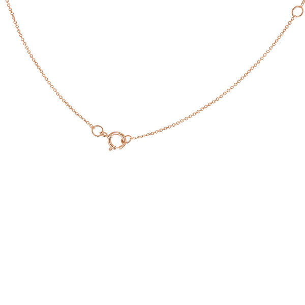 9ct Rose Gold 'F' Initial Adjustable Letter Necklace 38/43cm