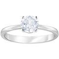 Attract Round ring White Rhodium plated 5368542 Size 55