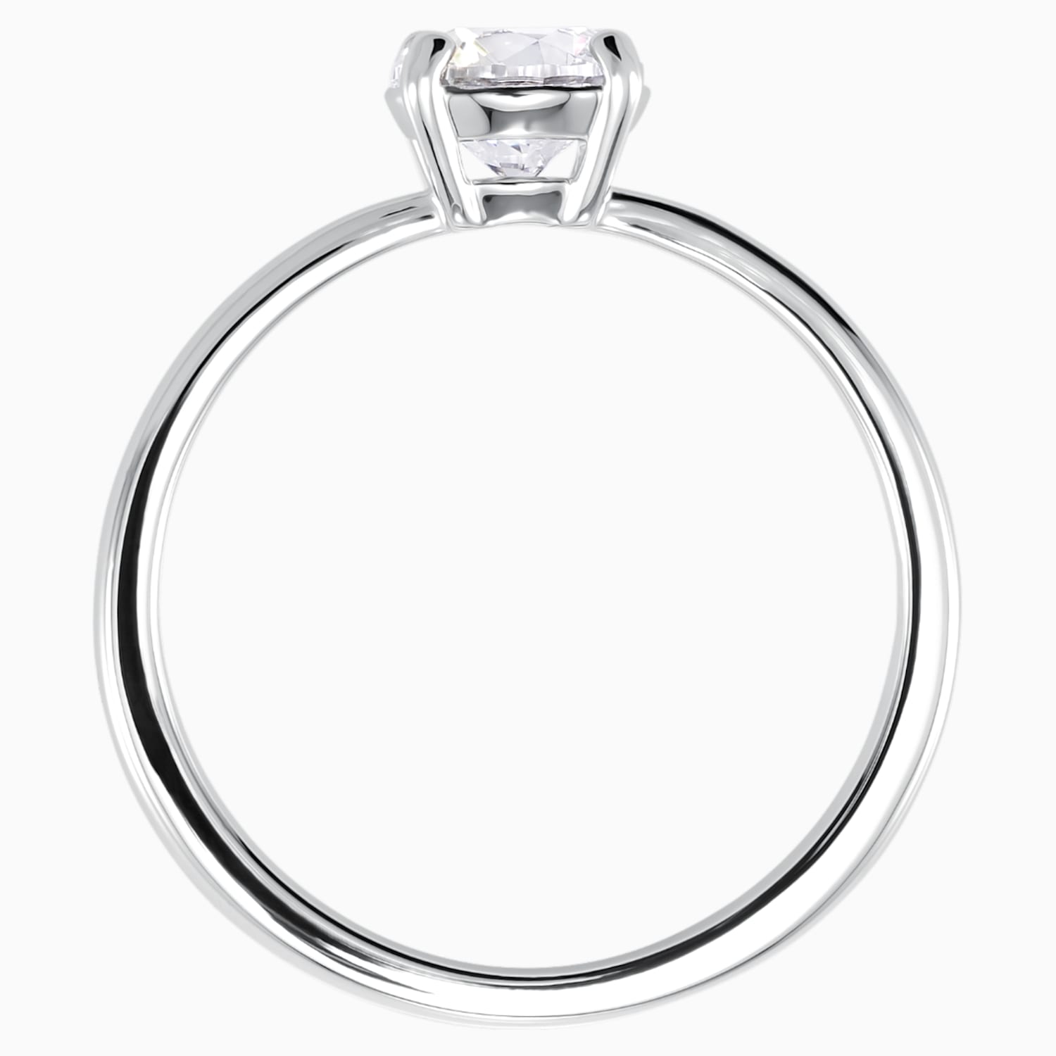 Attract Round ring White Rhodium plated 5402428 Size 52