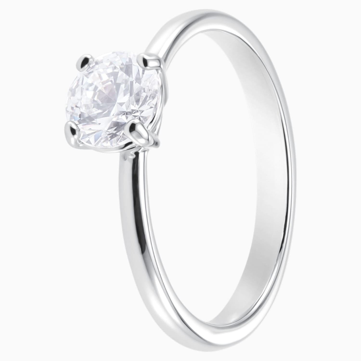 Attract Round ring White Rhodium plated 5402428 Size 52