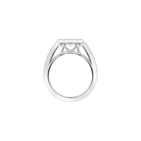 Sparkling Dance Round Ring White, Rhodium plating