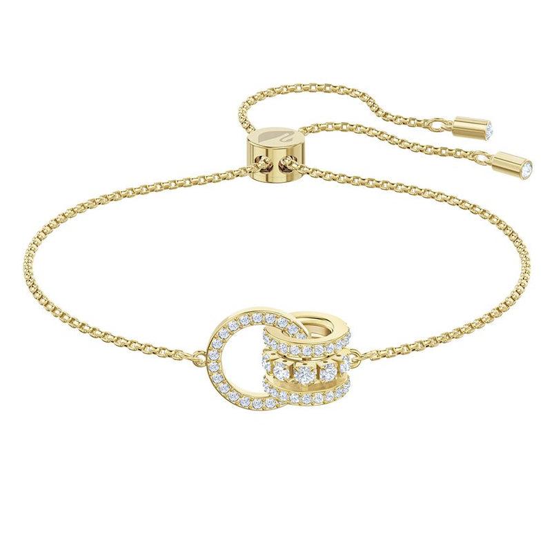 Further Bracelet White, Gold-tone plated