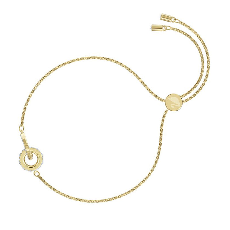 Further Bracelet White, Gold-tone plated