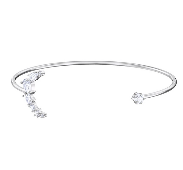 Moonsun Cuff White, Rhodium plated