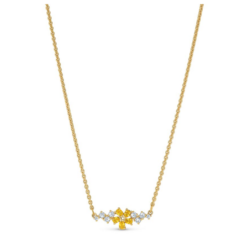 Botanical Necklace Yellow, Gold-tone plated