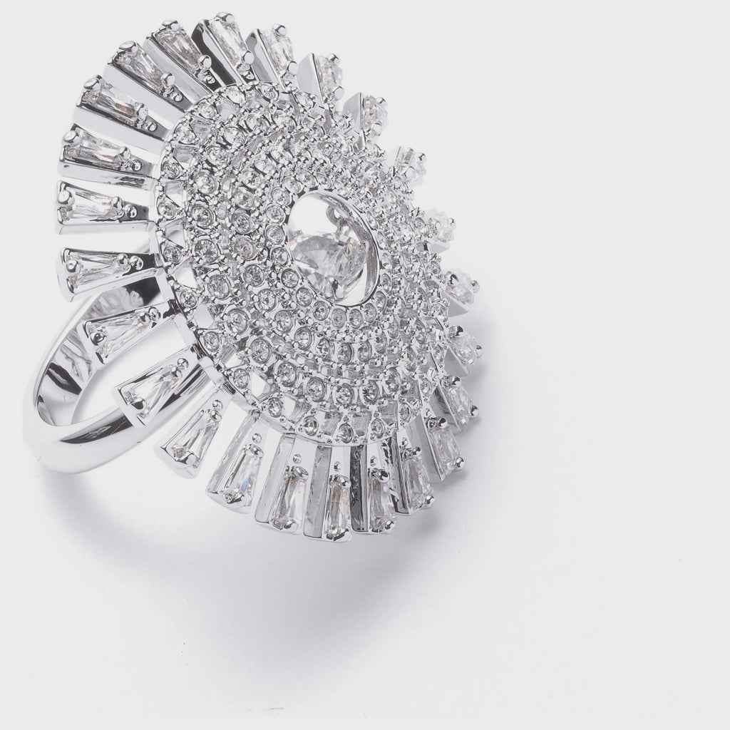 Sparkling Dance Rhodium Plated Cocktail Size 55 5564427