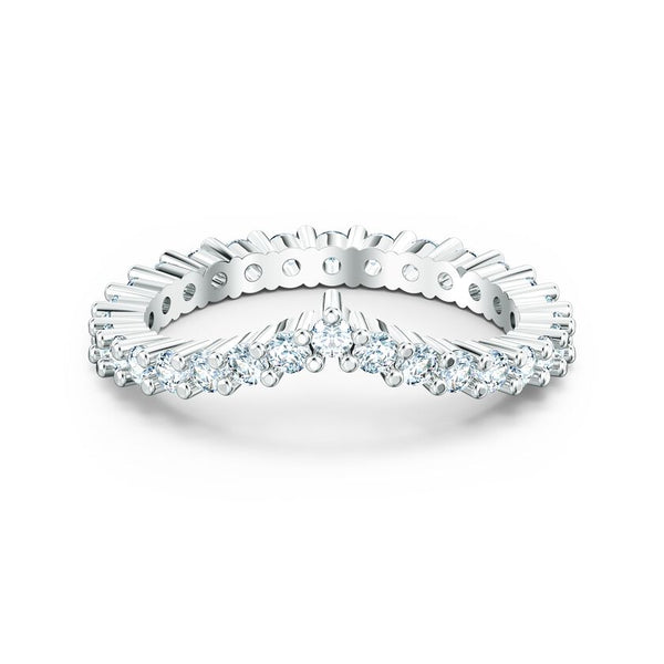 Vittore V Ring White, Rhodium plated