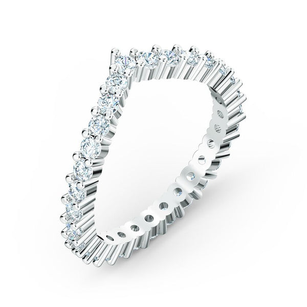 Vittore V Ring White, Rhodium plated