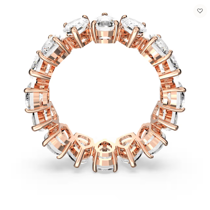 Matrix Vittore ring Drop cut, White, Rose gold-tone plated