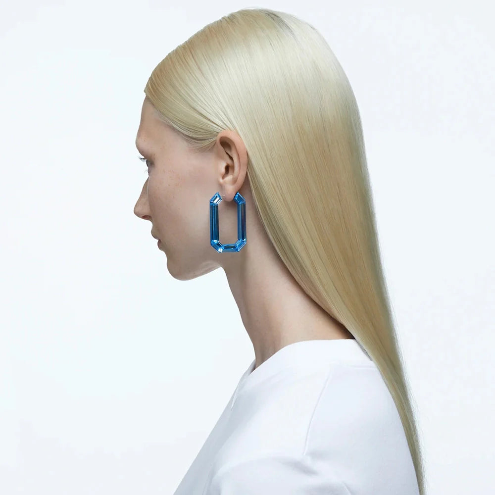 Lucent Aqua Hoop Earrings 5600788