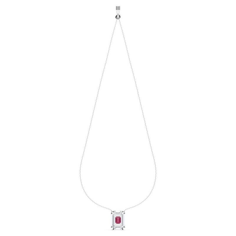 Chroma necklace Pink, Rhodium plated