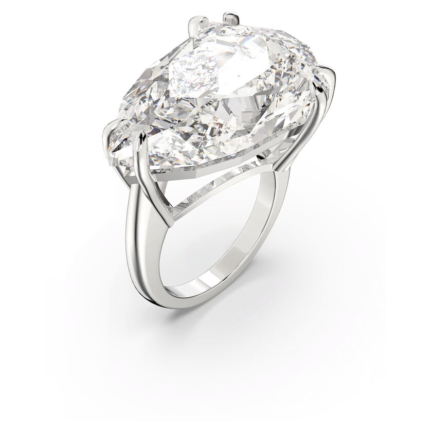 Mesmera cocktail ring White, Rhodium plated Size 55 5600856