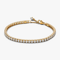 14k Gold-plated tennis bracelet with cle 561469C01-16 (High Resolution)