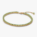 14k gold-plated bracelet with mint green crystal 561469C02-18 (High Resolution)