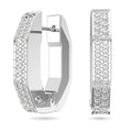 Dextera Octagon Hoop Rhodium Plated Earrings 5618307