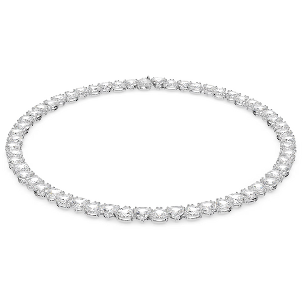 Millenia necklace Trilliant cut, White, Rhodium plated