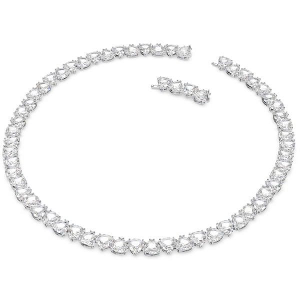 Millenia necklace Trilliant cut, White, Rhodium plated