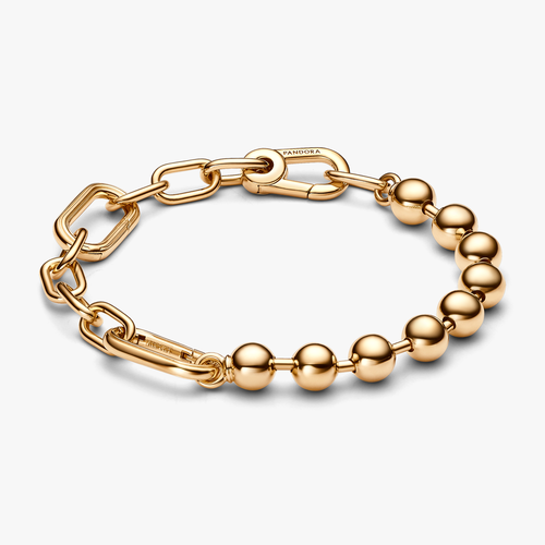 14k Gold-plated bead and link bracelet 562793C00-4 (High Resolution)
