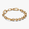 14k Gold-plated bead and link bracelet 562793C00-3 (High Resolution)