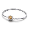 Project House studded chain sterling silver and 14k gold-plated bracelet with Sigil clasp 562964C00-17