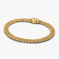 Cuban chain 14k gold-plated bracelet wit 563008C01-20 (High Resolution)
