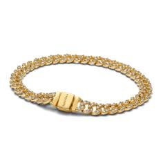 Cuban chain 14k gold-plated bracelet wit 563008C01-20