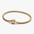 Snake chain 14k gold-plated bracelet 563390C00-19 (High Resolution)