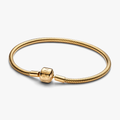 Snake chain 14k gold-plated bracelet 563390C00-18 (High Resolution)