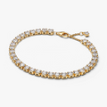 14k gold-plated tennis bracelet with cle 563539C01-18 (High Resolution)