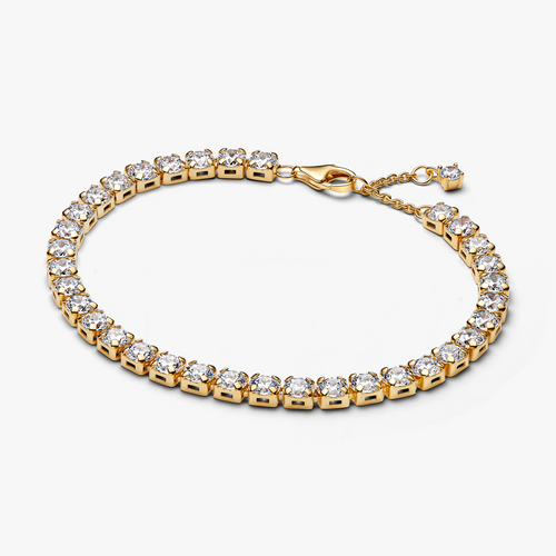 14k gold-plated tennis bracelet with cle 563539C01-18 (High Resolution)