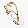 Heart 14k gold-plated open bangle 563808C00-3 (High Resolution)