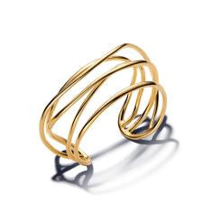 Organically wired 14k gold-plated open b 563867C00-2