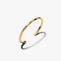 Twisted 14k gold-plated open bangle 563869C00-2 (High Resolution)