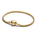 Faceted snake chain 14k gold-plated bracelet with 564236C00-20