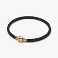 14k gold-plated bracelet with shimmering black cor (High Resolution)