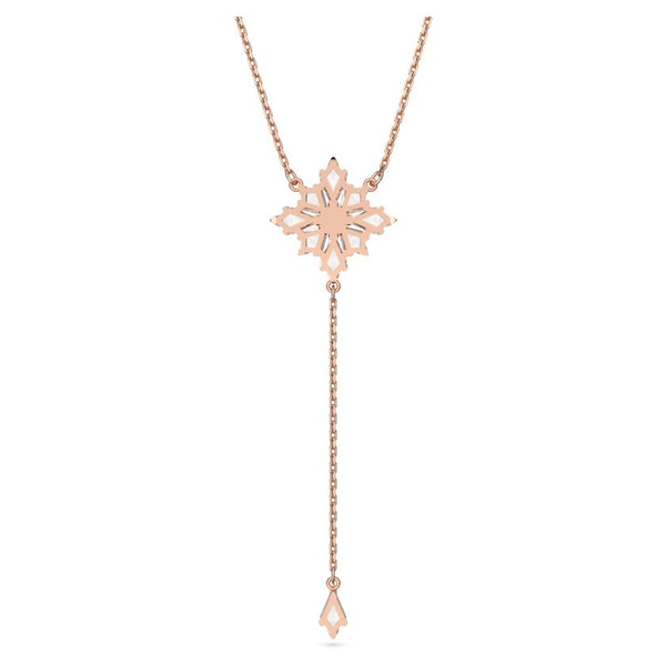 Stella Y necklace Kite cut, Star, White, Rose gold-tone plated