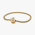 Pandora Shine Snake Chain Bracelet w Cro 569046C01-19 (High Resolution)