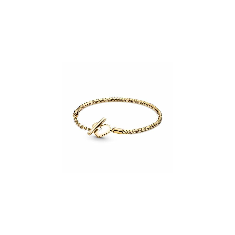 Snake chain 14 gold-plated T-bar heart b 569285C00-20 (High Resolution)