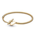 Snake chain 14 gold-plated T-bar heart b 569285C00-20