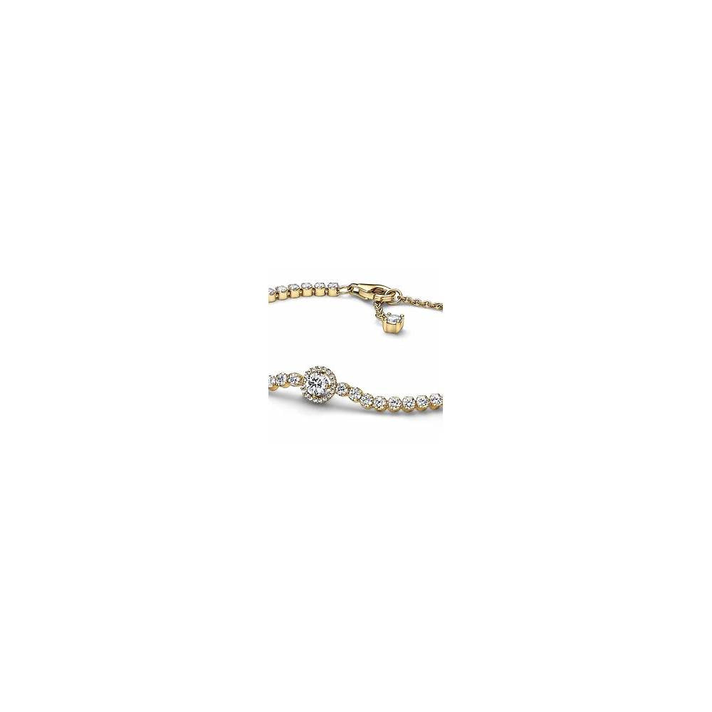 14k Gold-plated bracelet with clear cubi 569416C01-20 (High Resolution)