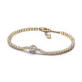 14k Gold-plated bracelet with clear cubi 569416C01-20