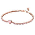 Heart 14k rose gold-plated tennis bracel 580041C01-16