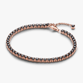 14k Rose gold-plated bracelet with black 581469C02-20 (High Resolution)