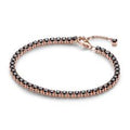 14k Rose gold-plated bracelet with black 581469C02-20