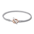 Snake chain sterling silver and 14k rose 582309C00-19